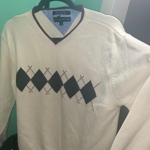 Tommy Hilfiger knit argyle sweater.